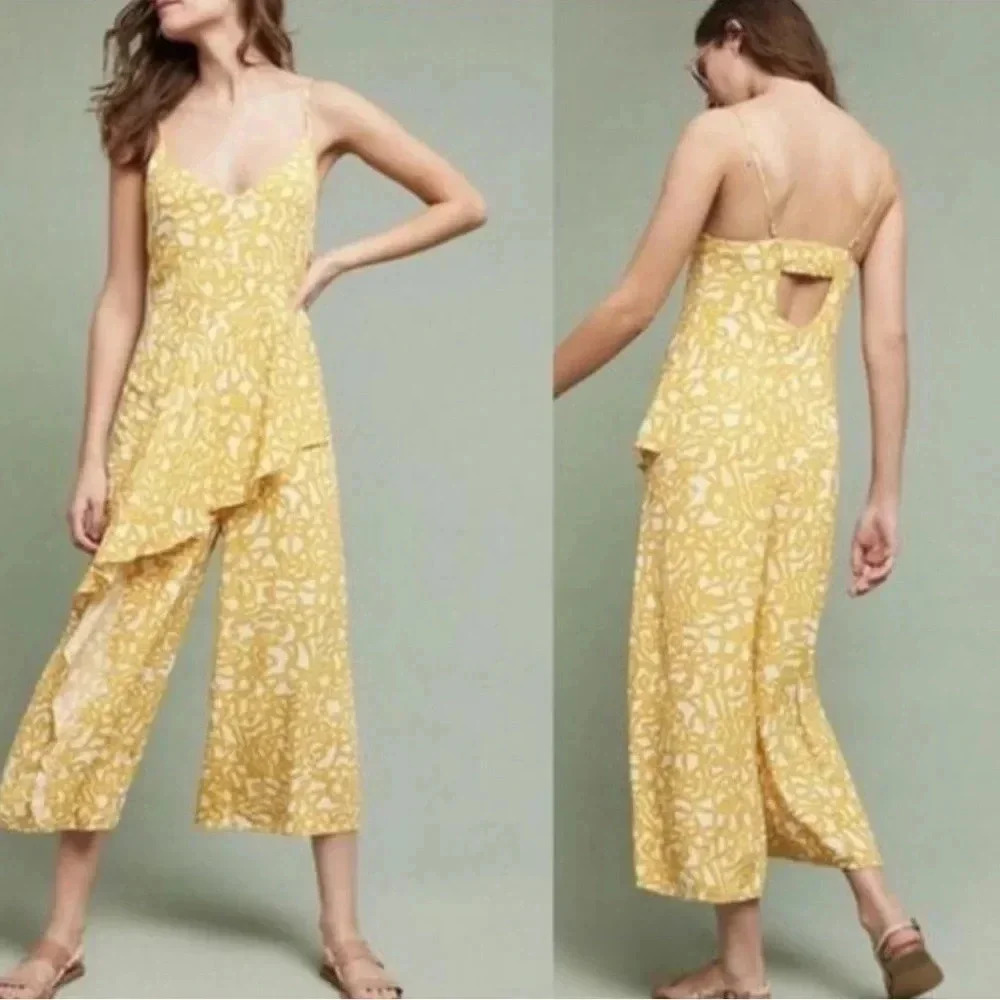 Anthropologie Maeve Brittany Printed Jumpsuit Size 2